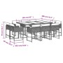 11-piece garden dining set with gray synthetic rattan cushions by , Garden sets - Ref: Foro24-3278155, Price: 759,99 €, Disco...