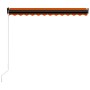 Manual retractable awning with orange and brown LED lights 350x250 cm by vidaXL, Awnings - Ref: Foro24-3055225, Price: 264,31...