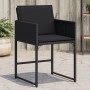 Garden chairs with cushions, 4 units, black synthetic rattan by , Garden chairs - Ref: Foro24-4007476, Price: 209,68 €, Disco...