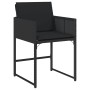 Garden chairs with cushions, 4 units, black synthetic rattan by , Garden chairs - Ref: Foro24-4007476, Price: 209,68 €, Disco...