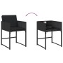 Garden chairs with cushions, 4 units, black synthetic rattan by , Garden chairs - Ref: Foro24-4007476, Price: 209,68 €, Disco...