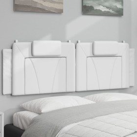 Padded white synthetic leather headboard 160 cm by , Headboards and footboards - Ref: Foro24-374798, Price: 54,99 €, Discount: %