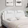 Cabecero de cama acolchado cuero sintético blanco 160 cm de , Cabeceros y pies de cama - Ref: Foro24-374798, Precio: 54,99 €,...