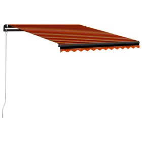 Toldo retráctil manual naranja y marrón 350x250 cm de vidaXL, Toldos - Ref: Foro24-3055189, Precio: 246,10 €, Descuento: %