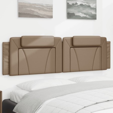 Padded headboard in synthetic cappuccino leather, 180 cm. by , Headboards and footboards - Ref: Foro24-374808, Price: 57,45 €...