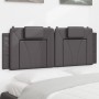 Cabecero de cama acolchado cuero sintético gris 140 cm de , Cabeceros y pies de cama - Ref: Foro24-374793, Precio: 46,36 €, D...