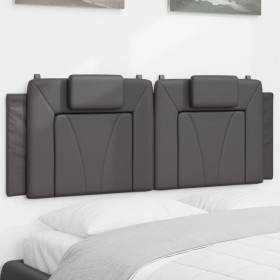 Cabecero de cama acolchado cuero sintético gris 140 cm de , Cabeceros y pies de cama - Ref: Foro24-374793, Precio: 46,99 €, D...