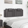 Cabecero de cama acolchado cuero sintético gris 140 cm de , Cabeceros y pies de cama - Ref: Foro24-374793, Precio: 46,36 €, D...