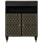 Solid mango wood auxiliary cabinet 60x33x75 cm by , CD and DVD storage - Ref: Foro24-358345, Price: 108,65 €, Discount: %