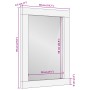 Massiver Akazienholz- und Glas-Badezimmerspiegel 50x70x2,5 cm von , Badezimmermöbel - Ref: Foro24-358351, Preis: 63,07 €, Rab...