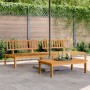 Central garden pallet sofas, 2 units, solid acacia wood. by , Outdoor sofas - Ref: Foro24-365847, Price: 239,51 €, Discount: %