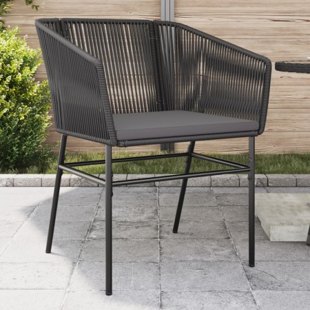 Gartensofas mit Kissen, 2 Stück, aus schwarzem Kunststoff-Rattan. von , Gartenstühle - Ref: Foro24-369102, Preis: 154,69 €, R...