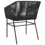 Garden armchairs with cushions 2 units synthetic black rattan by , Garden chairs - Ref: Foro24-369102, Price: 171,99 €, Disco...