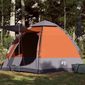 4-person quick opening gray and orange cabin tent shop by , tents - Ref: Foro24-4005337, Price: 102,99 €, Discount: %