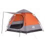 4-person quick opening gray and orange cabin tent shop by , tents - Ref: Foro24-4005337, Price: 102,34 €, Discount: %