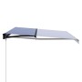 Retractable manual awning in blue and white, 400x300 cm. by vidaXL, Awnings - Ref: Foro24-3055190, Price: 351,07 €, Discount: %