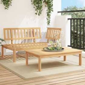 Set of 2 solid acacia wood pallet garden sofas by , Outdoor sofas - Ref: Foro24-365853, Price: 189,99 €, Discount: %