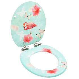 Toilet seat with soft close MDF lid flamingo design by vidaXL, Toilet and bidet seats - Ref: Foro24-146912, Price: 39,99 €, D...