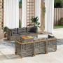 Gartensofa-Set, 7-teilig, mit grauen Polstern aus synthetischem Rattan von , Gartensets - Ref: Foro24-3261741, Preis: 583,20 ...