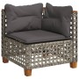 Gartensofa-Set, 7-teilig, mit grauen Polstern aus synthetischem Rattan von , Gartensets - Ref: Foro24-3261741, Preis: 583,20 ...