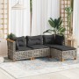 Garden sofa set 4 pieces with gray synthetic rattan cushions by , Garden sets - Ref: Foro24-3261783, Price: 327,93 €, Discoun...