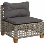 6-piece garden furniture set with gray synthetic rattan cushions by , Garden sets - Ref: Foro24-3261795, Price: 465,37 €, Dis...