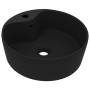 Lavabo lujoso con rebosadero cerámica negro mate 36x13 cm de vidaXL, Lavabos - Ref: Foro24-147041, Precio: 61,92 €, Descuento: %