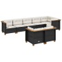 Gartensofa-Set und Kissen, 8-teilig, aus schwarzem Kunststoff-Rattan. von , Gartensets - Ref: Foro24-3261887, Preis: 653,69 €...