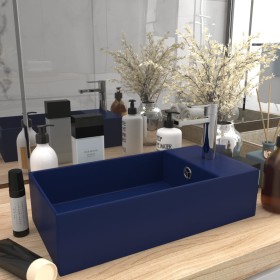 Sink with dark blue ceramic overflow. by vidaXL, Sinks - Ref: Foro24-146990, Price: 89,99 €, Discount: %