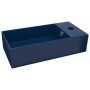 Lavabo con rebosadero cerámica azul oscuro de vidaXL, Lavabos - Ref: Foro24-146990, Precio: 80,02 €, Descuento: %