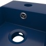 Lavabo con rebosadero cerámica azul oscuro de vidaXL, Lavabos - Ref: Foro24-146990, Precio: 80,02 €, Descuento: %