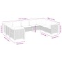 8-teiliges Gartensofa-Set und Kissen aus schwarzem Kunststoff-Rattan. von , Gartensets - Ref: Foro24-3261977, Preis: 716,77 €...