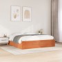 Solid pine wood bed frame in brown wax finish 120x200 cm by , Beds and slatted bases - Ref: Foro24-3282365, Price: 238,31 €, ...