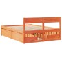 Estructura cama con cajones madera pino marrón cera 135x190 cm de , Camas y somieres - Ref: Foro24-3282359, Precio: 334,40 €,...