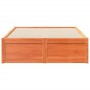 Estructura de cama madera maciza pino marrón cera 135x190 cm de , Camas y somieres - Ref: Foro24-3282386, Precio: 197,99 €, D...