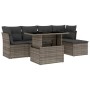 Set de muebles de jardín 6 pzas y cojines ratán sintético gris de , Conjuntos de jardín - Ref: Foro24-3266550, Precio: 400,63...