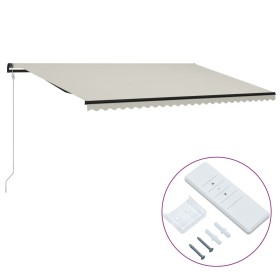 Cream automatic retractable awning 600x300 cm by vidaXL, Awnings - Ref: Foro24-3055270, Price: 595,62 €, Discount: %