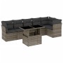 7-piece garden sofa set with gray synthetic rattan cushions by , Garden sets - Ref: Foro24-3266600, Price: 491,18 €, Discount: %