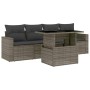 Gartensitzgruppe mit 5-teiligen Sofas und Kissen aus grauem synthetischem Rattan. von , Gartensets - Ref: Foro24-3267100, Pre...