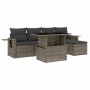 6-piece garden furniture set with gray synthetic rattan cushions by , Garden sets - Ref: Foro24-3267870, Price: 427,96 €, Dis...