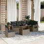 7-piece garden sofa set with gray synthetic rattan cushions by , Garden sets - Ref: Foro24-3267940, Price: 515,59 €, Discount: %