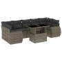 Gartensofa-Set und Kissen, 8-teilig, aus grauem Kunst-Rattan. von , Gartensets - Ref: Foro24-3268410, Preis: 619,11 €, Rabatt: %