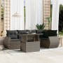 6-piece garden furniture set with gray synthetic rattan cushions by , Garden sets - Ref: Foro24-3268520, Price: 476,22 €, Dis...