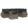 6-piece garden furniture set with gray synthetic rattan cushions by , Garden sets - Ref: Foro24-3268520, Price: 476,22 €, Dis...