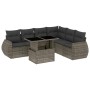 7-piece garden sofa set with gray synthetic rattan cushions by , Garden sets - Ref: Foro24-3268560, Price: 537,87 €, Discount: %