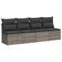 Gartensofa-Set, 10-teilig, mit grauen Polstern aus synthetischem Rattan von , Gartensets - Ref: Foro24-3268740, Preis: 716,25...