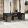 Gartensofa-Set, 10-teilig, mit grauen Polstern aus synthetischem Rattan von , Gartensets - Ref: Foro24-3266820, Preis: 664,53...