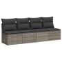 Gartensofa-Set, 10-teilig, mit grauen Polstern aus synthetischem Rattan von , Gartensets - Ref: Foro24-3266820, Preis: 664,53...