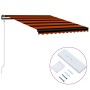 Retractable automatic awning in orange and brown, 300x250 cm. by vidaXL, Awnings - Ref: Foro24-3055259, Price: 361,90 €, Disc...