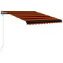 Retractable automatic awning in orange and brown, 300x250 cm. by vidaXL, Awnings - Ref: Foro24-3055259, Price: 361,90 €, Disc...